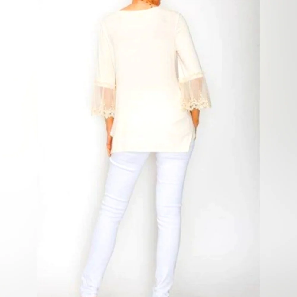 ✨️NWT✨️ ORIGAMI by Vivian - Cream Lace & Crochet - Picture 11 of 15